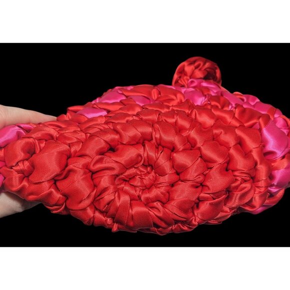 Isla Risa Nest Lipstick Red And Hot Pink Handbag - Picture 3 of 8